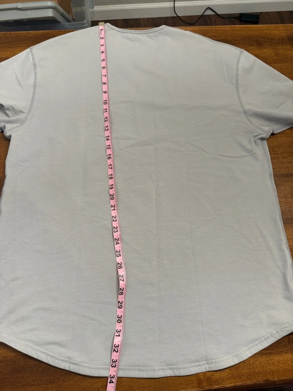 BYLT Men’s Crew Neck T-Shirt in Light Gray drop cut S/S XXL - Picture 5 of 5